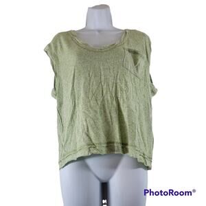 We The Free People Lime Green Heathered Courtney Hacci Muscle Tee Size XS